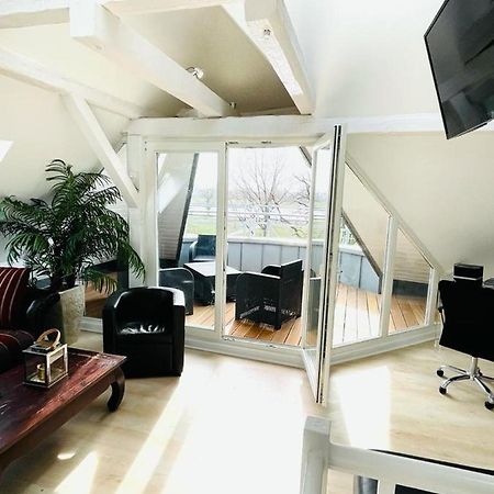 Luxury Rooftop Loft With River View 10Min To City Apartment ดุสเซลดอร์ฟ ภายนอก รูปภาพ