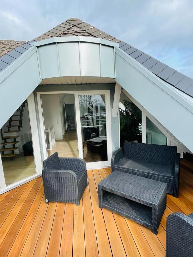 Luxury Rooftop Loft With River View 10Min To City Apartment ดุสเซลดอร์ฟ ภายนอก รูปภาพ