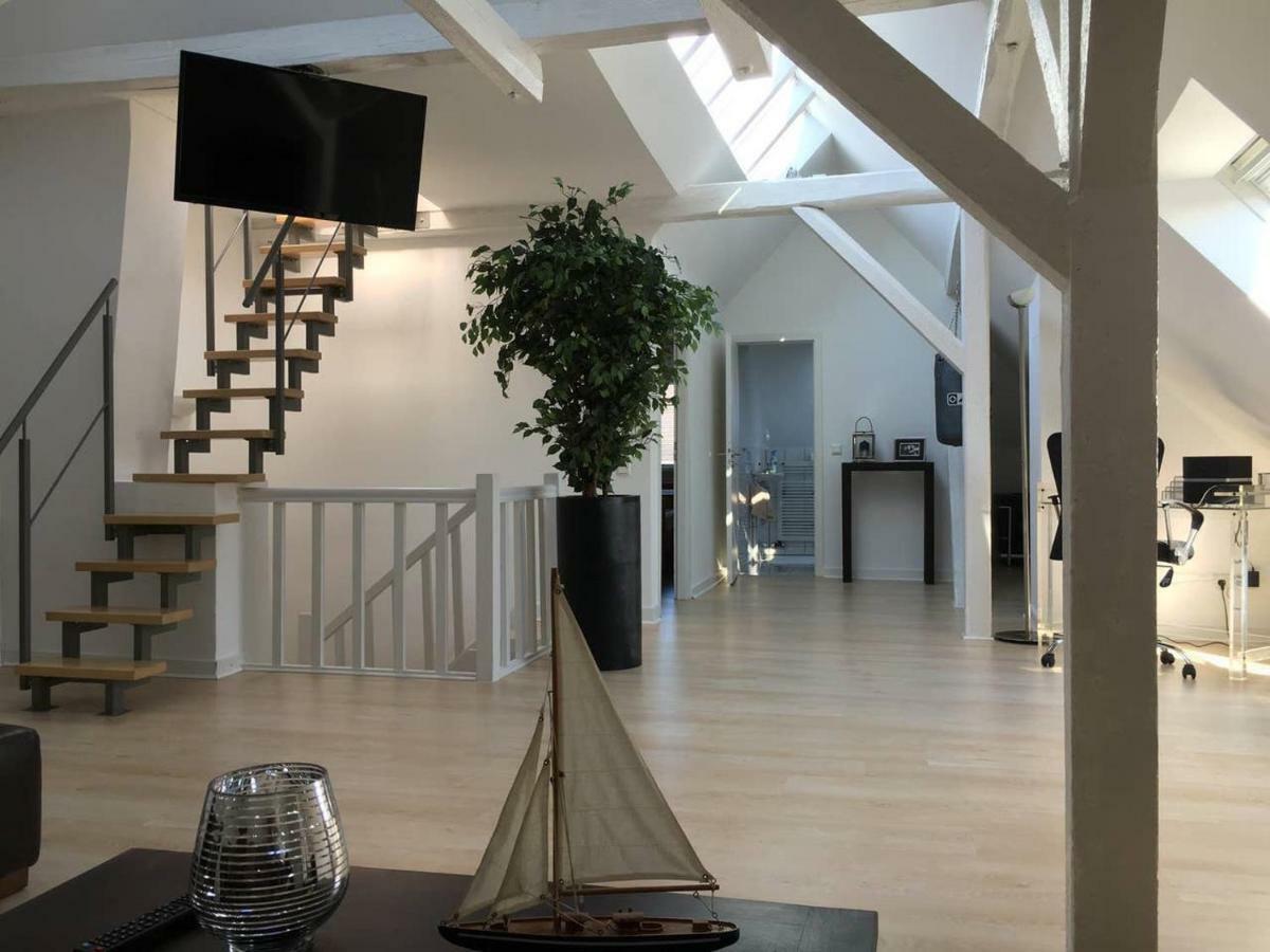 Luxury Rooftop Loft With River View 10Min To City Apartment ดุสเซลดอร์ฟ ภายนอก รูปภาพ