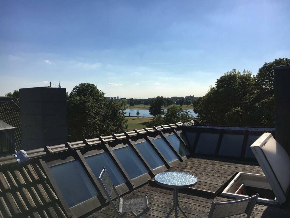 Luxury Rooftop Loft With River View 10Min To City Apartment ดุสเซลดอร์ฟ ภายนอก รูปภาพ